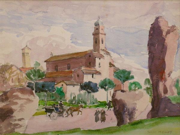 NEAR OLD ROMAN BATHS, ROME ITALY 1924